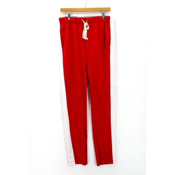 EPTM Sweatpants Mens Red Casual Drawstring Pull On Streetwear Size Large L - Picture 1 of 7